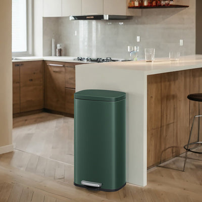 30L Pedal Bin with Soft Close Lid and Removable Inner Bucket Stainless Steel by Songmics