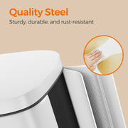 30L White Kitchen Bin with Soft Close Lid and Removable Inner Bucket by Songmics