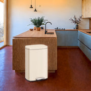 50L Stainless Steel Kitchen Bin with Soft Close Lid and Pedal Design by Songmics