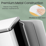 30 L Pedal Double Kitchen Bin for Waste and Recycling with Removable Inner Buckets by Songmics