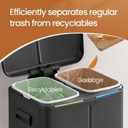 40L Double Kitchen Bin with Soft Close Lids and Removable Inner Buckets by Songmics