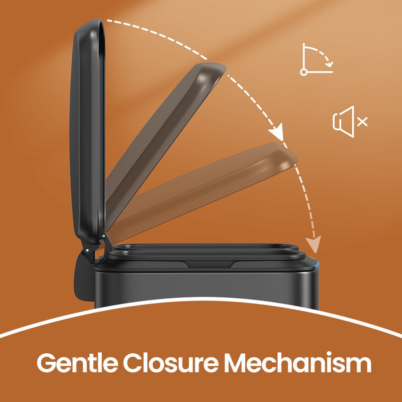 40L Double Kitchen Bin with Soft Close Lids and Removable Inner Buckets by Songmics