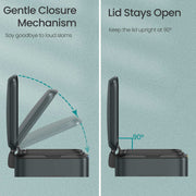 40L Dual Kitchen Bin with Soft Close Lids and Removable Inner Buckets by Songmics