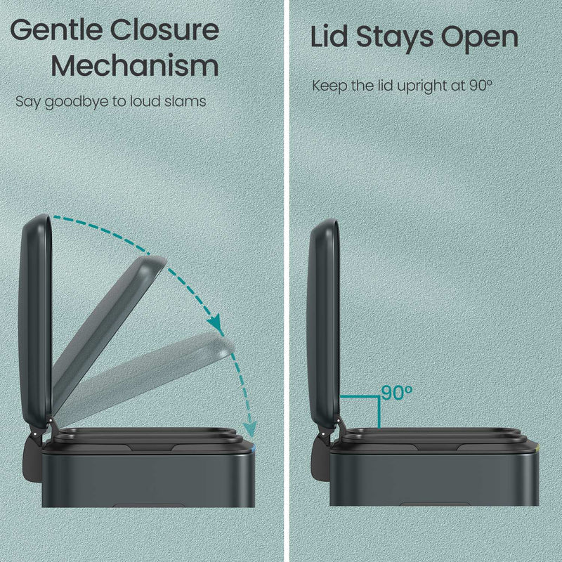 40L Dual Kitchen Bin with Soft Close Lids and Removable Inner Buckets by Songmics