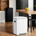 40L Double Kitchen Bin with Soft Close Lids and Removable Inner Buckets by Songmics