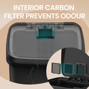 68L Metal Kitchen Rubbish Bin with Soft Close Lid and Pedal Design by Songmics