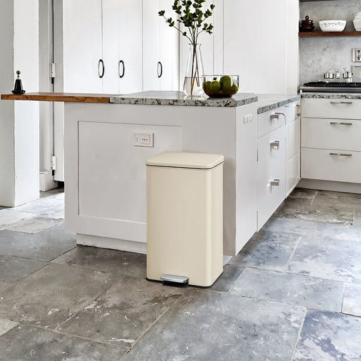 40L Large Steel Kitchen Bin with Soft Close Lid for Rubbish Waste by Songmics