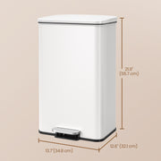 40L Large Kitchen Bin with Soft Close Lid and Rubbish Storage by Songmics