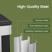 30L Dual Kitchen Bin for Waste and Recycling with Soft Close Lids by Songmics