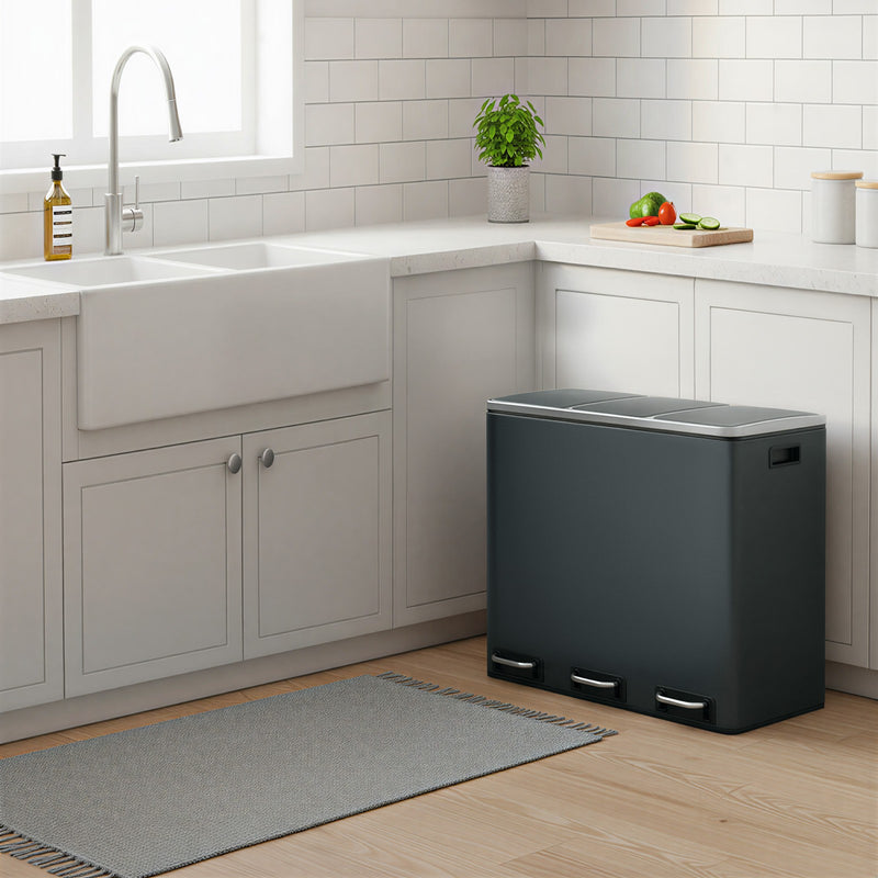 Songmics kitchen bin styled in a modern kitchen setting