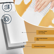 10L White Bathroom Bin with Soft Close Lid Odour Control and Compact Design by Songmics