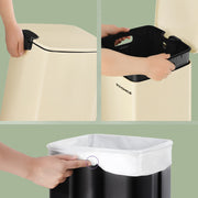 20L Kitchen Bin with Soft Close Lid and Stay Open Feature for Rubbish Waste by Songmics