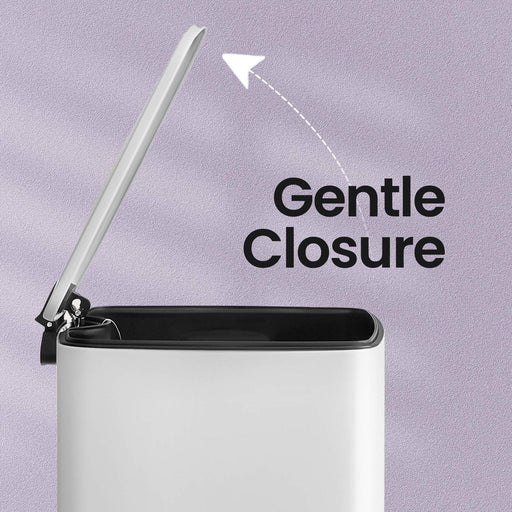 20L Kitchen Pedal Bin Soft Close Lid with Stay Open Feature for Rubbish Waste by Songmics