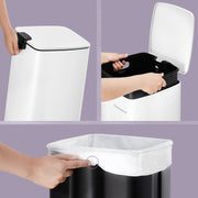 20L Kitchen Pedal Bin Soft Close Lid with Stay Open Feature for Rubbish Waste by Songmics