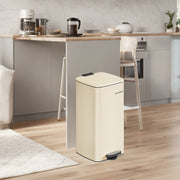 8 Gallon Stainless Steel Kitchen Bin with Soft Close Lid and Pedal by Songmics