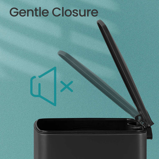 8 Gallon Stainless Steel Kitchen Bin with Soft Close Lid and Pedal by Songmics