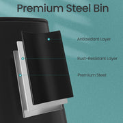 8 Gallon Stainless Steel Kitchen Bin with Soft Close Lid and Pedal by Songmics