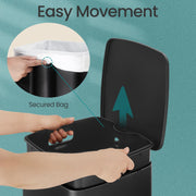 8 Gallon Stainless Steel Kitchen Bin with Soft Close Lid and Pedal by Songmics