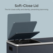 60L Double Kitchen Bin with Lids and Pedals Two Compartments for Easy Waste Sorting by Songmics