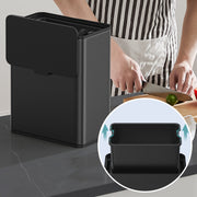 8 Litre Hanging Kitchen Bin with Lid Wall or Cupboard Mounted Rubbish Bin by Songmics