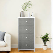 Fabric Chest of Drawers with 4 Storage Drawers and Sturdy Metal Frame for Bedroom by Songmics