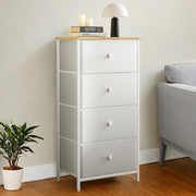 Fabric Chest of Drawers with 4 Storage Drawers and Sturdy Metal Frame for Bedroom by Songmics