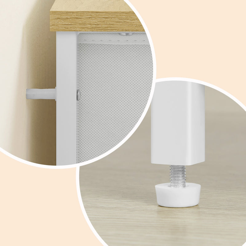 Fabric Chest of Drawers with 4 Storage Drawers and Sturdy Metal Frame for Bedroom by Songmics