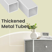 Grey Fabric Chest of Drawers with 5 Spacious Storage Compartments for Bedroom by Songmics