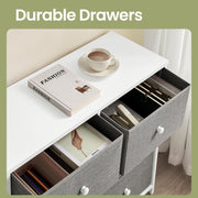 6 Drawer Fabric Dresser with Sturdy Metal Frame for Bedroom Storage by Songmics