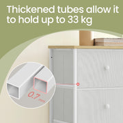 6 Drawer Fabric Dresser with Sturdy Metal Frame for Bedroom Storage by Songmics