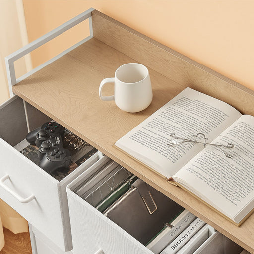 7 Drawer Dresser With Fabric Drawers Spacious Storage for Bedroom Organisation by Songmics, 98x28.5x85cm