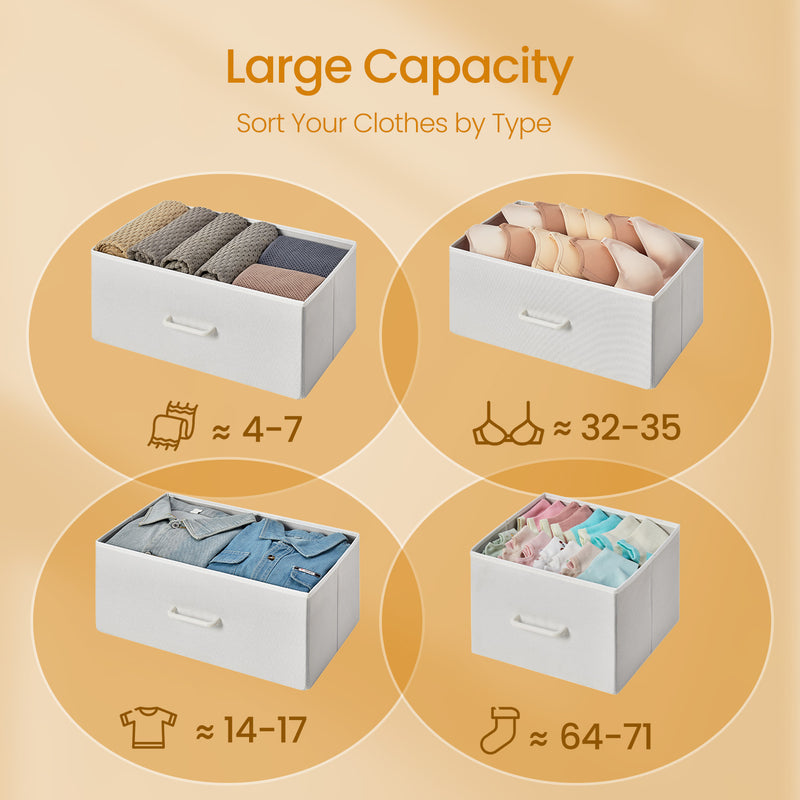 7 Drawer Dresser With Fabric Drawers Spacious Storage for Bedroom Organisation by Songmics, 98x28.5x85cm