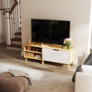 Wooden TV Stand 140 cm with Storage Cabinets Fits TVs up to 60 Inches by Vasagle