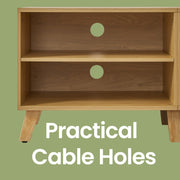 Wooden TV Stand 140 cm with Storage Cabinets Fits TVs up to 60 Inches by Vasagle