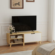 Wooden TV Stand 140 cm with Storage Cabinets Fits TVs up to 60 Inches by Vasagle