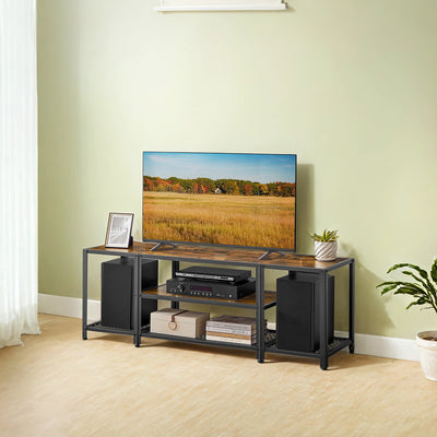 Industrial TV Stand for TVs up to 65 Inches with 3 Tiers Storage for Living Room by Vasagle