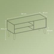 White Wooden TV Stand Cabinet with Storage for TVs up to 55 Inches for Living Room by Vasagle VASAGLE