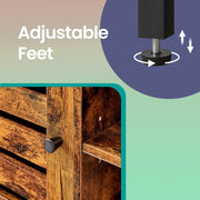 Wooden TV Stand with Storage Cabinet and Open Shelves for Living Room by Vasagle