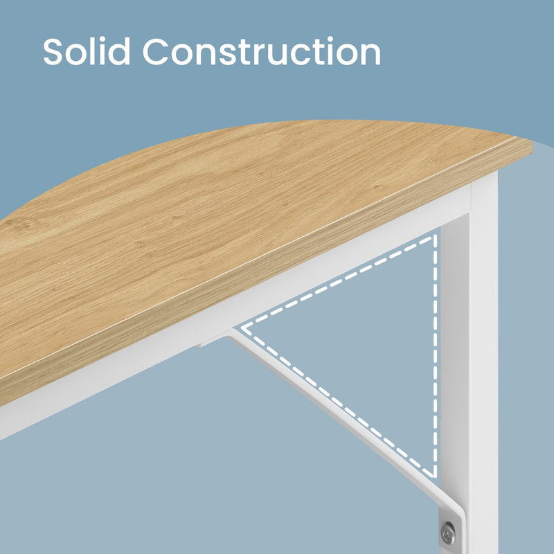 Wooden Computer Desk with Storage Shelf for Home Office or Study Room by Vasagle