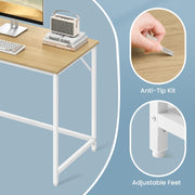 Wooden Computer Desk with Storage Shelf for Home Office or Study Room by Vasagle