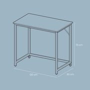 Wooden Computer Desk with Storage Shelf for Home Office or Study Room by Vasagle