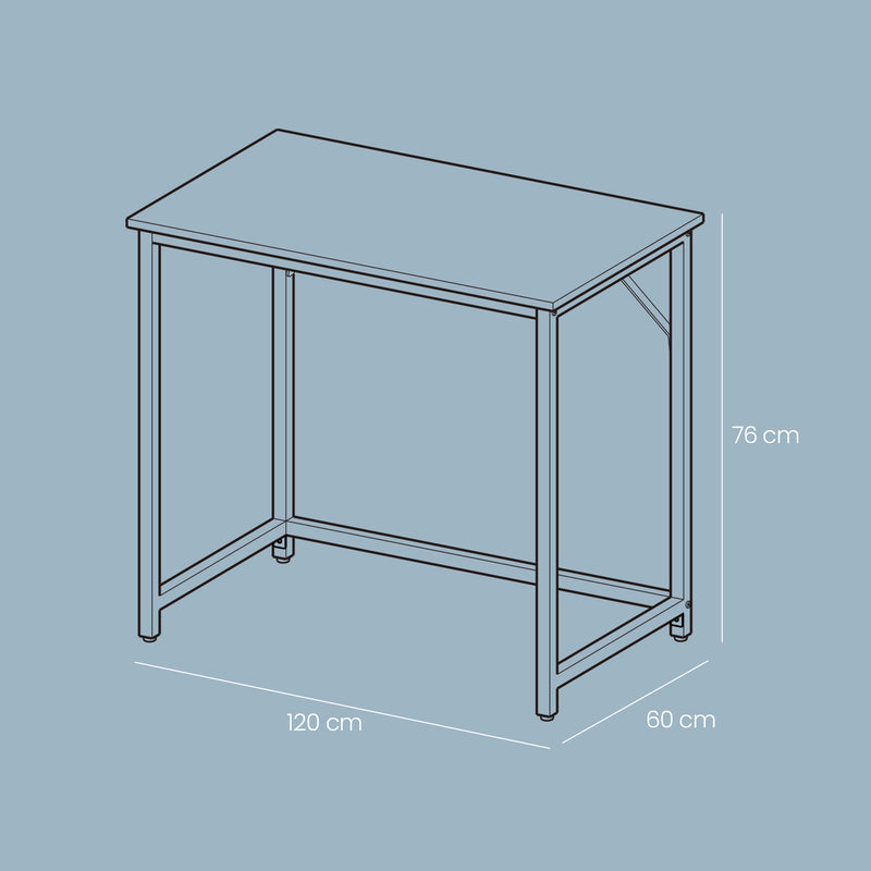 Wooden Computer Desk with Storage Shelf for Home Office or Study Room by Vasagle