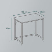 Wooden Computer Desk with Storage Shelf for Home Office or Study Room by Vasagle VASAGLE