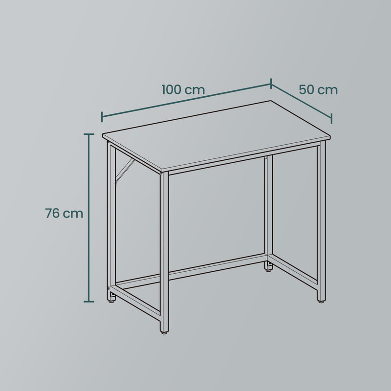 Wooden Computer Desk with Storage Shelf for Home Office or Study Room by Vasagle VASAGLE