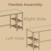 Industrial Computer Desk with 2 Storage Shelves for Home Office Workspace by Vasagle