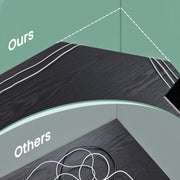 L Shaped Corner Computer Desk with Storage Shelves for Home Office in Ebony Black by Vasagle