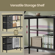 L Shaped Gaming Desk with Monitor Stand Drawers and Adjustable Shelf by Vasagle