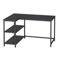Black L Shaped Corner Computer Desk with Adjustable Storage Shelves for Gaming by Vasagle VASAGLE