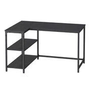 Black L Shaped Corner Computer Desk with Adjustable Storage Shelves for Gaming by Vasagle VASAGLE