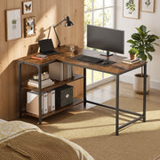 L Shaped Corner Desk with Adjustable Shelves Ideal for Gaming and Office by Vasagle VASAGLE